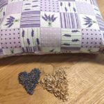 Levendulás tönkölypelyva párna patchwork
