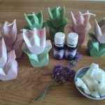 Levendulás szójaviasz gyertya tulipán nagy