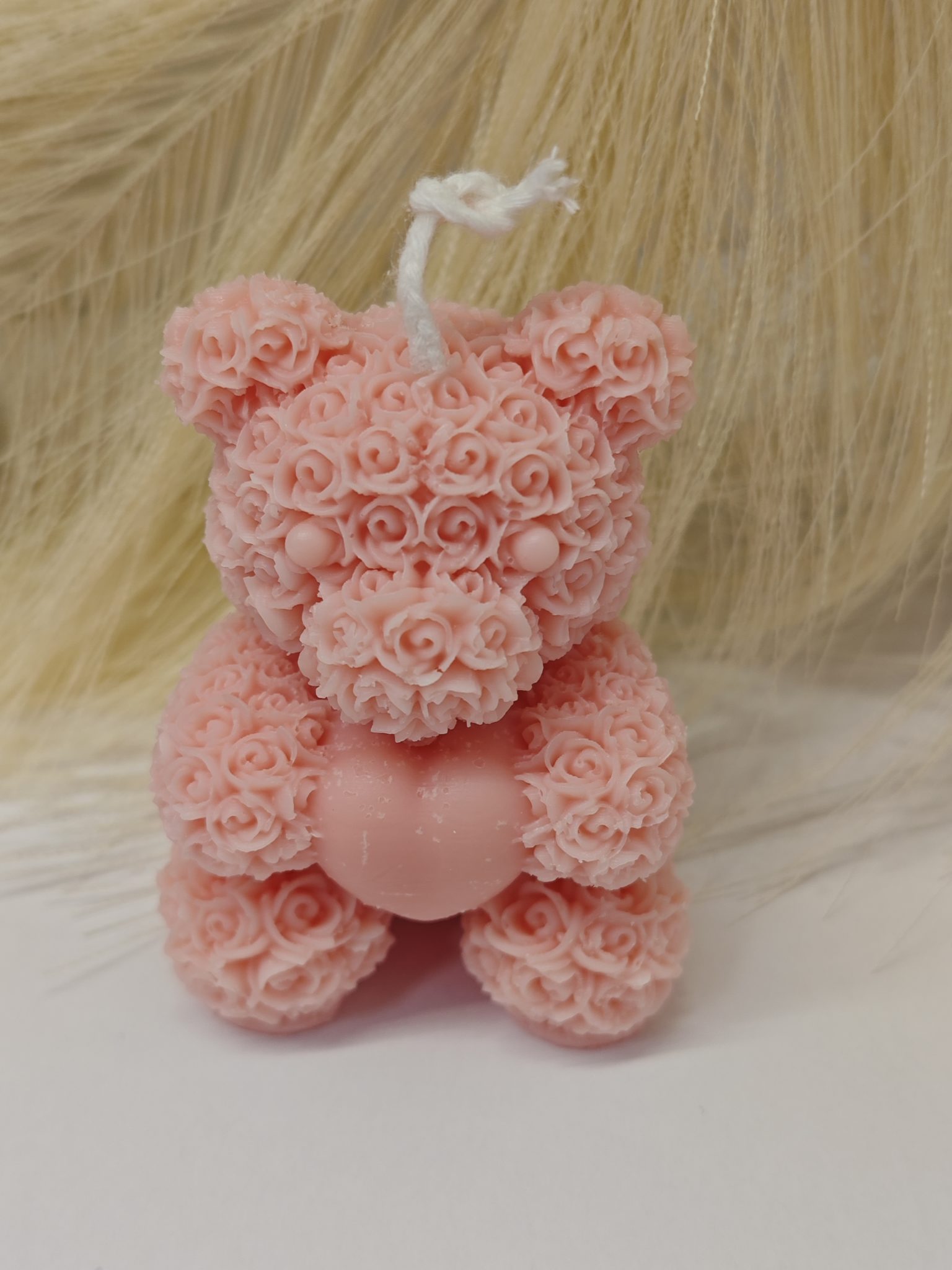 Rózsa maci szójaviasz gyertya