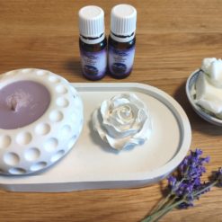 Szójaviasz gyertya és illatkó szett rózsa2