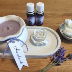 Szójaviasz gyertya és illatkó szett rózsa2jpg